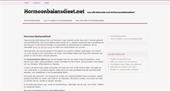 Desktop Screenshot of hormoonbalansdieet.net